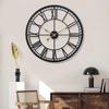 Modern Retro Wrought Iron DIY Quartz Wall Clock for Living Room or Hotel