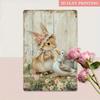 Metal Wall Art Poster Retro Vintage Rabbit Duck Print for Living Room Decor