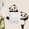 Switch Wall Sticker Cute Panda Switch Poster Stickers Removable Light Socket Decals Family DIY Decor Art Car Stickers Wall Art