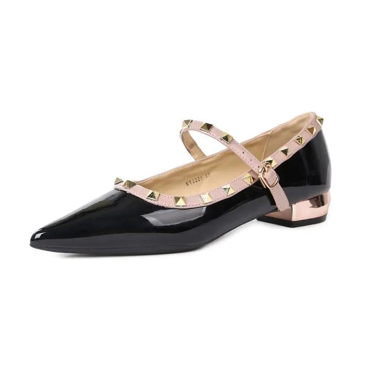 

Мода Мода Rivet Обувь Новинка 2024 Женские тапочки Мюли Лето Весна Женские шлепанцы Тапочки Острый носок Женские сандалии Обувь 35 чёрный