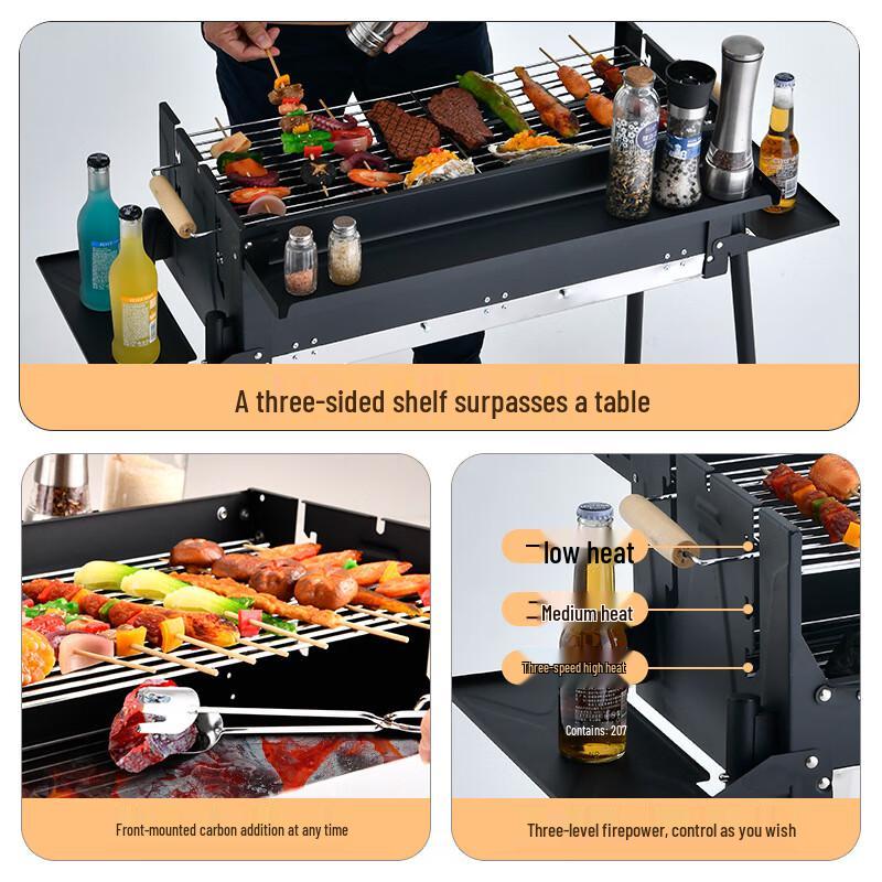 Nufeng Portable Stainless Steel Charcoal BBQ Grill