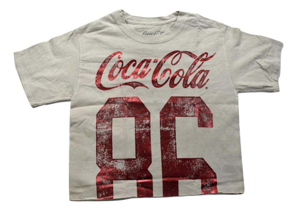 Coca-Cola Juniors Coke Coca-Cola 86 Krátké Krémové Tričko Nové S, M, L, XL