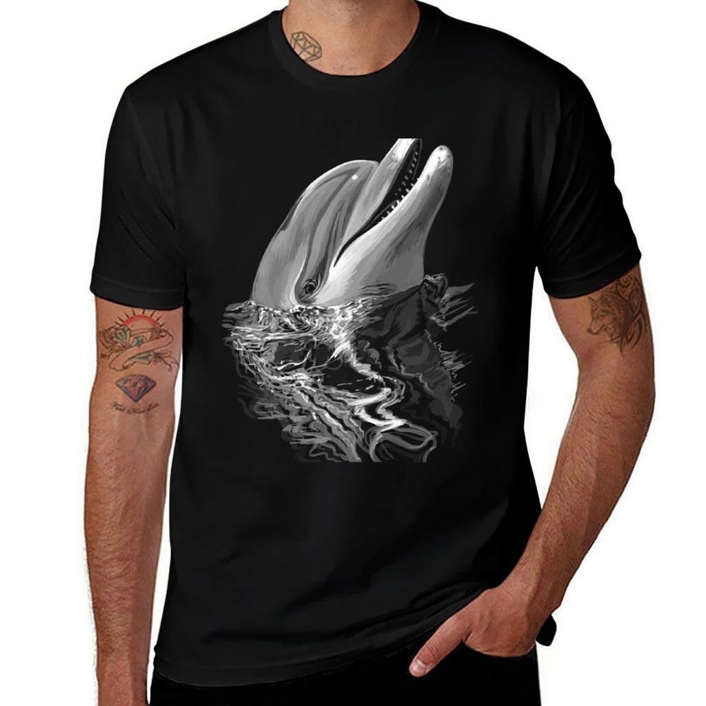 Dolphin TShirt Breathable Basic Cotton TShirt