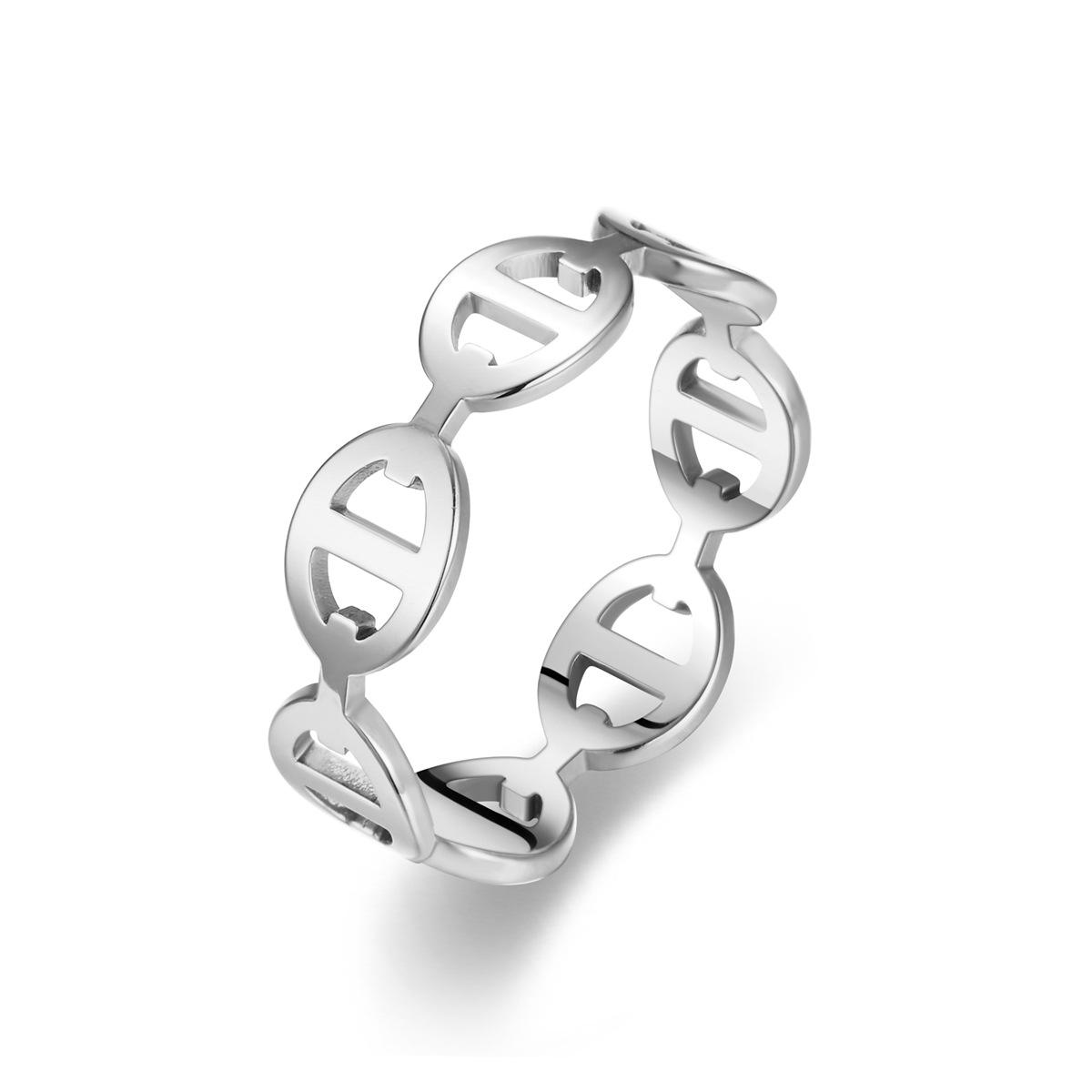 

Титановая сталь Кольцо в нос «Пятачок» - Женское Простое, Не выцветающее, Нишевое, Легкая роскошь Парное украшение для рук Size 6