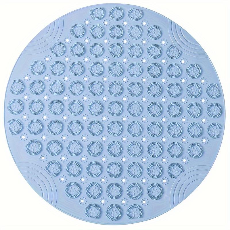 Round Shower Mat, Pvc, Non-Slip & Waterproof, Massage & Safety Features For Bathroom, Ideal For Home Use - Odorless