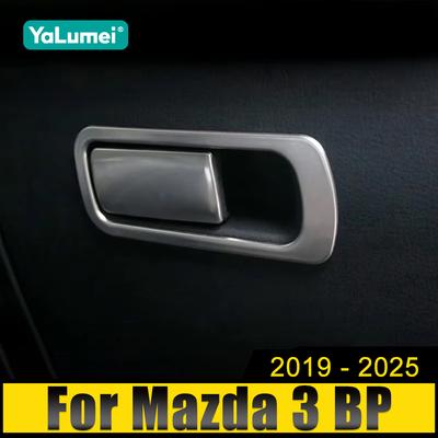 For Mazda 3 BP 2025 2024 2023 2022 2021 2020 2019 Car Copilot Glove Box Handle Trim Cover Frame Mouldings Modification Sticker