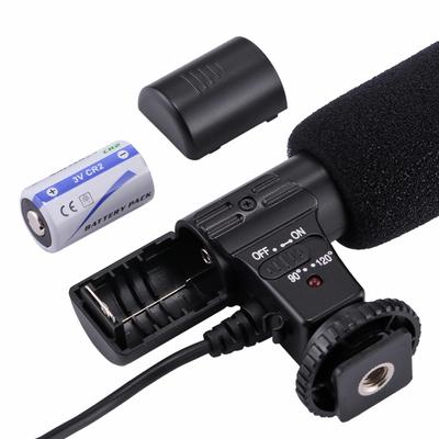 PULUZ Microphone HD Recording Smart Noise 3.5mm Interview Mic for Nikon Canon Sony iPhone Xiaomi Huawei Smart Camera