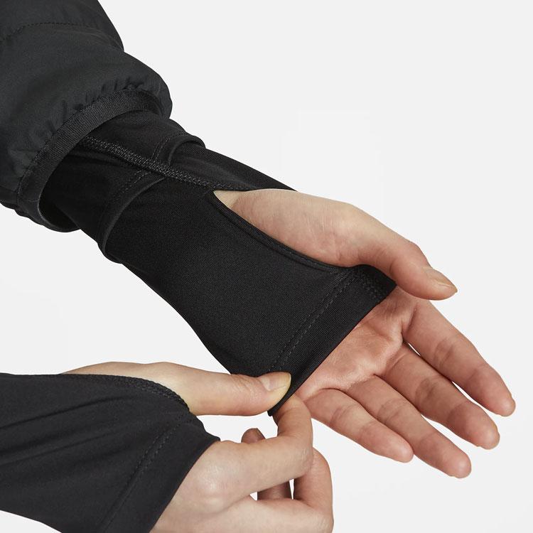 Nike Logo Crew Neck Long Sleeve Jacket Women Jacket Black FB7512-010