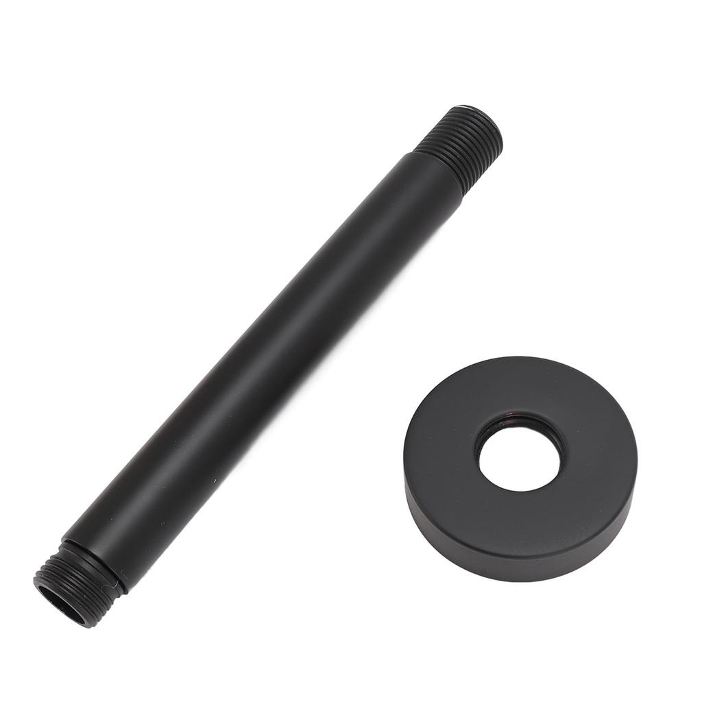 Shower Head Extension Arm Wall Mount Stainless Steel Black Matte Easy Install Shower Pipe Extender