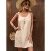 Women's U Neck Sleeveless Mini Dress Straight Fit Mid Rise Casual Summer Tunic Dress