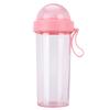 600ML Dual Drink Cup With Tubes Large Capacity Cup Portable Bottle Sport Tumbler  Outdoor Sports