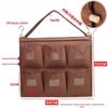 Multi-Pocket Cleaning Cart Rag Storage Bag with Hooks