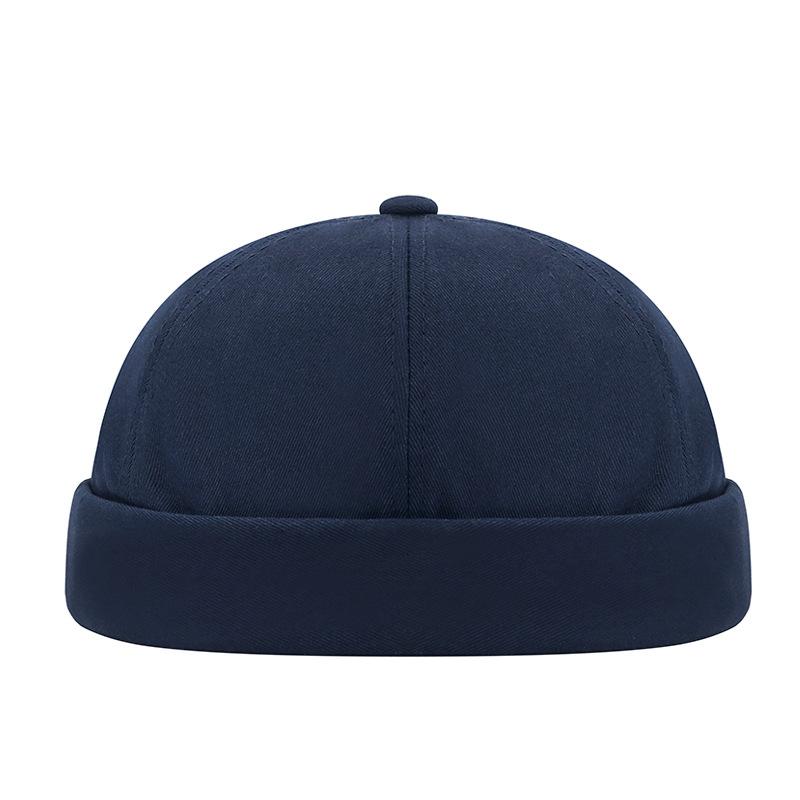 Trendy Retro Hip-hop Landlord Hat Melon Rind Hat Smooth Board Without Brim Tang Hat