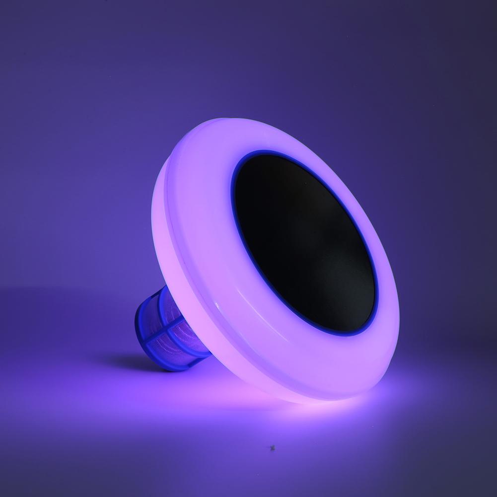 Solar Copper Pool Cleaner W/ Auto Switching 7-Colored LED Night Light Pool Cleaning Purifier for Fresh & Salt Water Pools & Spas