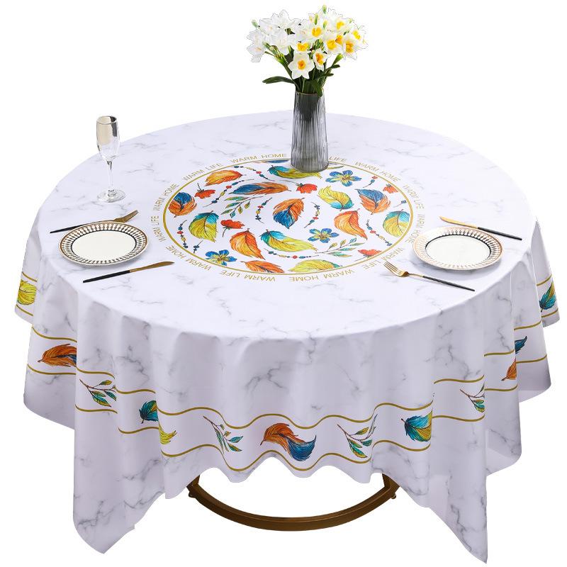 Household Baxian Table Tablecloth Waterproof, Oil-Proof, Anti-Scalding And Leave-In Tablecloth Atmosphere Coffee Table Cloth Dining Table Cloth Pvc
