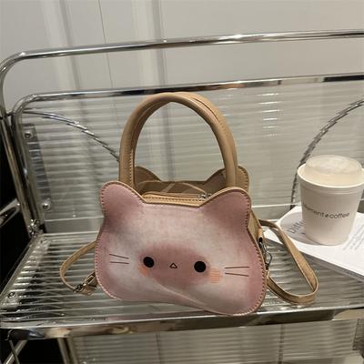 Cute Funny Bread Cat 2025 Autumn New Women's Fashion Versatile Simple High Sense Shoulder Messenger Bag