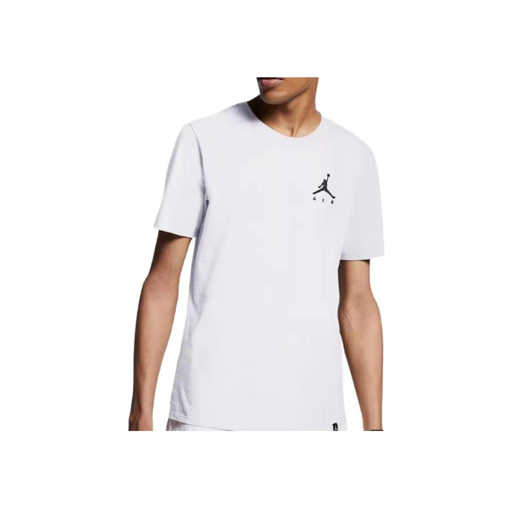 Jordan Jumpman Logo Einfarbig Rundhals Kurzarm T-Shirt Herren Tops Weiß AH5297-100