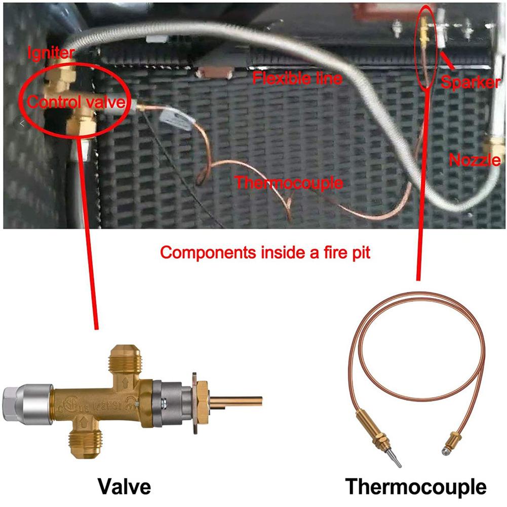 Optimize the Functionality of Your Gas Patio Heater with This Replaceable Thermocouple Sensor & Dump Switch Main Control Valve