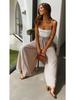 2025 European & American Women's High-waisted Long Wide-leg Summer Culottes with Elastic Waistband