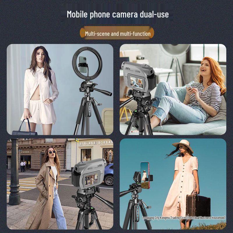 Universelles SLR-Kamera- & Telefonstativ: Makro, Bodenstabilisator mit Dreiecksdesign für Fotografie & Live-Streaming