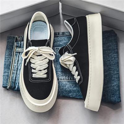 Herren Canvas Sneaker Plateau Dicke Sohle Freizeitschuhe Outdoor Skateboarden Männliche Laufschuhe