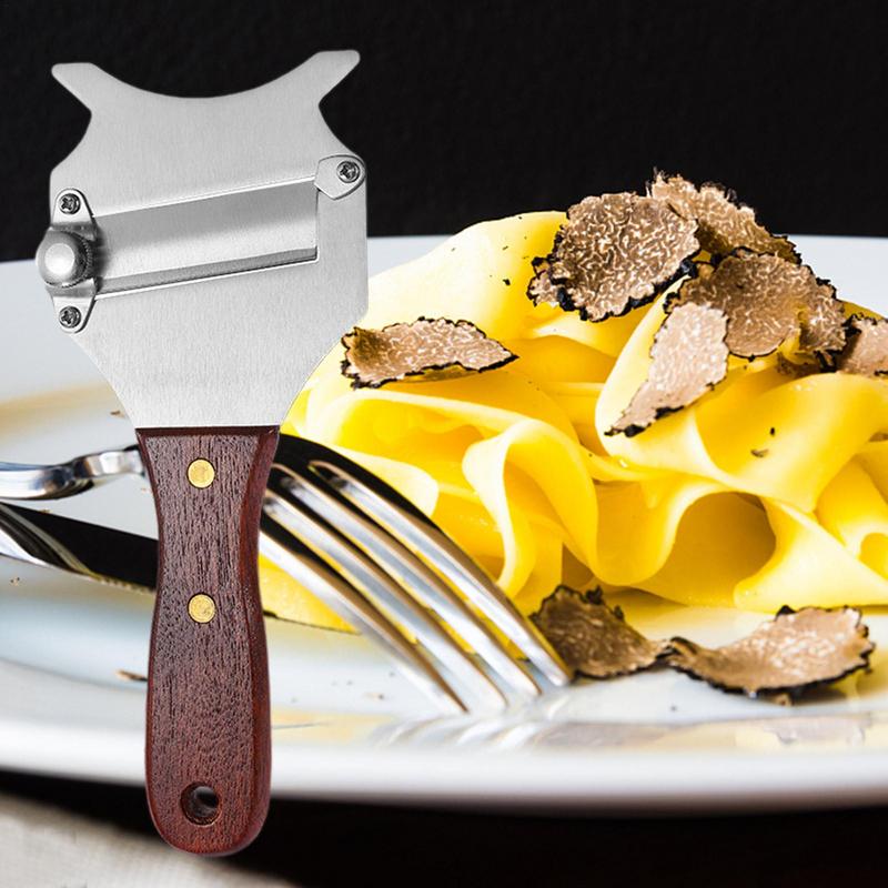Truffle Slicer Stainless Steel Multi-purpose Cheese Chocolate Truffle Shaver Cutter Grater With Wood Handle Kitchen Accessories
