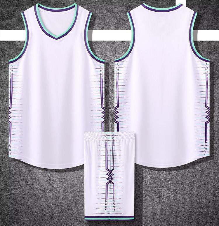 

New American Basketball Suit Men S Adult Children S Game Jersey Training Suit Vest Jersey Sportswear Summer Suit M белый