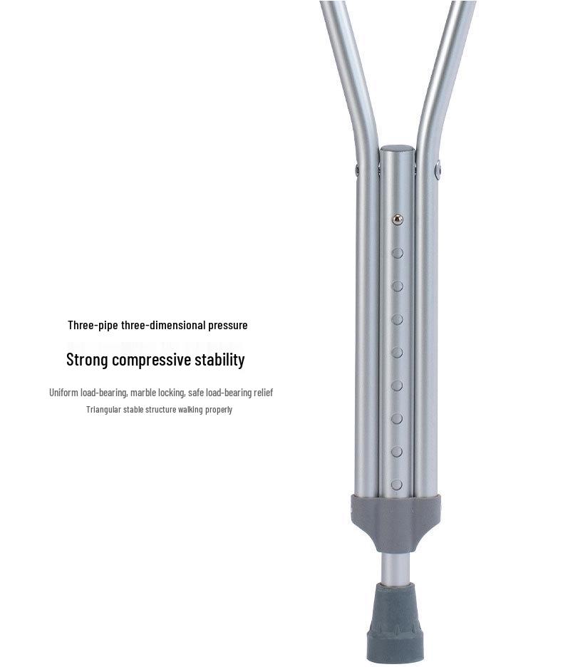 Adjustable Aluminum Alloy Crutches for Elderly and Disabled - Single/Double Options for Outdoor Use