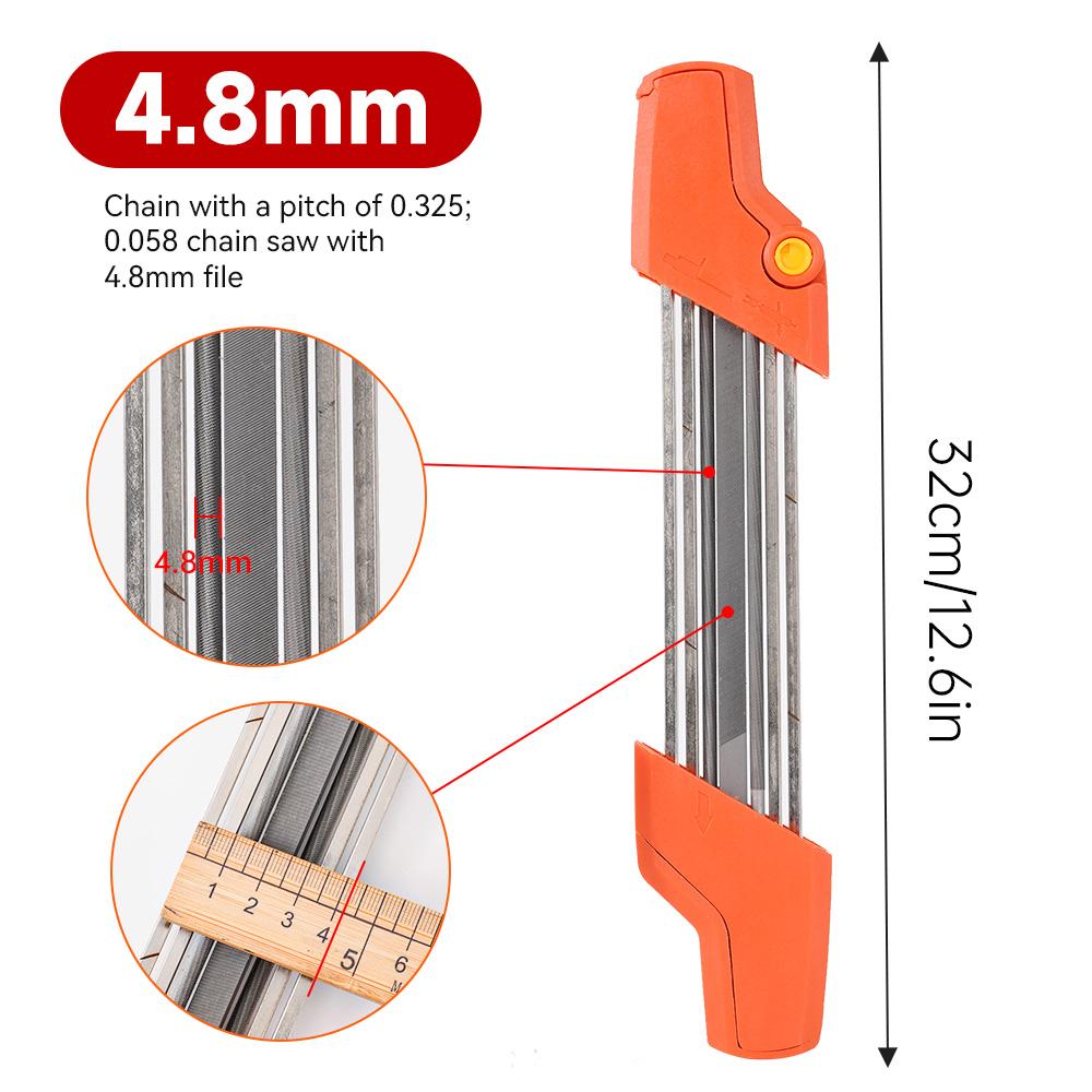 2 In 1 Easy Mini File Chainsaw Chain Sharpener 3/8 P 4.0mm Saw Teeth Set Fast Sharpen With 2pcs 5/32 Inch Files Chain Sharpener