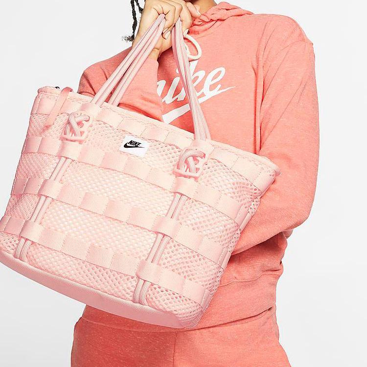 New Nike Air Tote Bag Polyester Tote Bag Shopping Bag Shoulder Bag Handbag Regular Women's Orange Pink CU2607-664