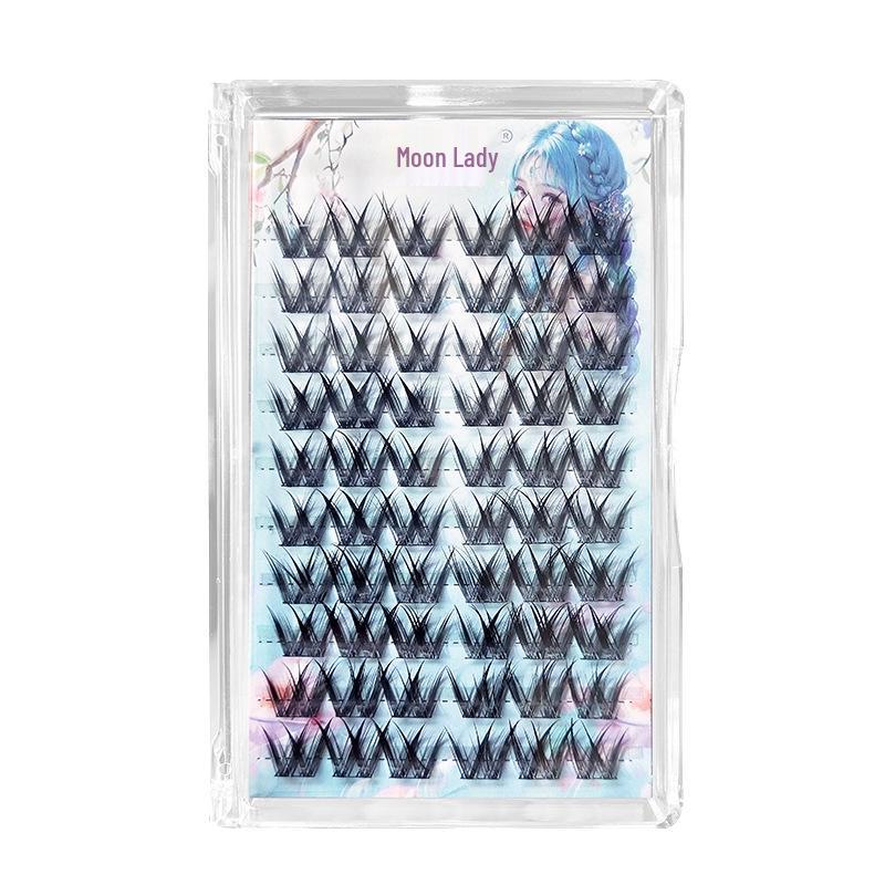 

Yue Jiao Niang W-Shaped Double V Thick Curl False Eyelashes - Natural, Single Tuft for Comic Look