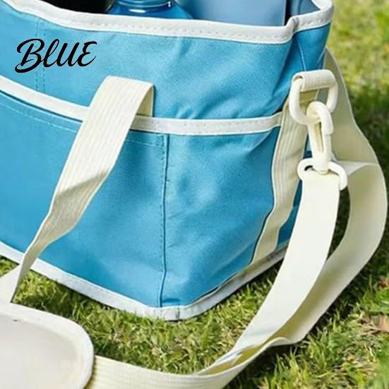 Front Pocket Drink Bag Family Size 4-Compartment with Adjustable Strap Multiple Tumbler Carrier Caddy