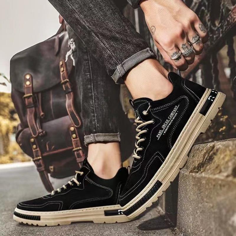 Fashion Trend Men Sneakers Outdoor Non-slip Hiking Shoes for Men Comfortable Casual Work Shoes Luxury Platform Men Ankle Boots 2024 New