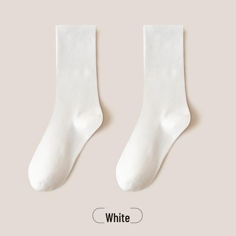 "Zuogougou Women's Postpartum Cotton Socks: Loose-Fit Pile, Mid-Tube for Autumn/Winter"