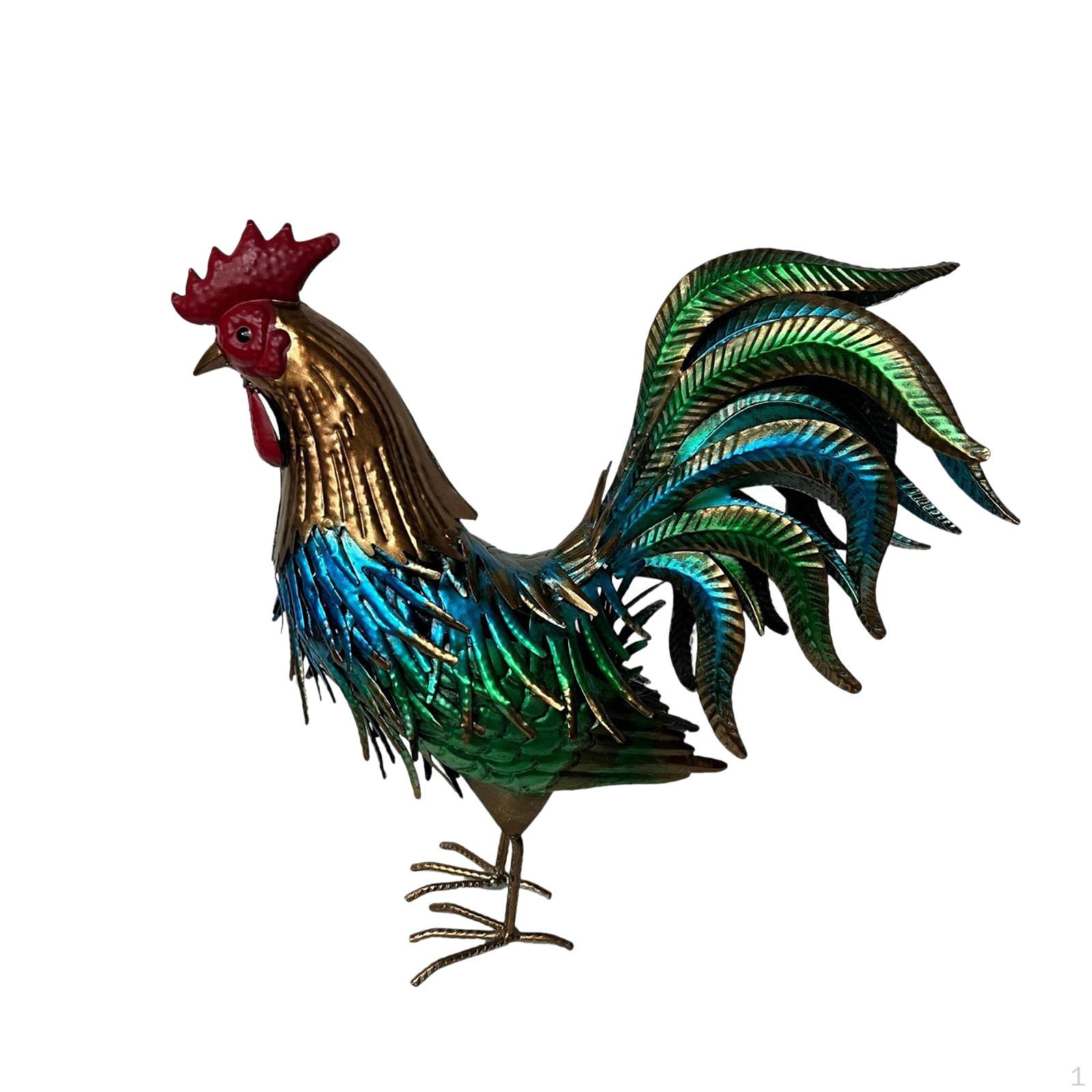

Металлический декор Скульптура курицы, Садовая статуя, Ландшафтное украшение для газона Фигурка сельскохозяйственного животного для colored