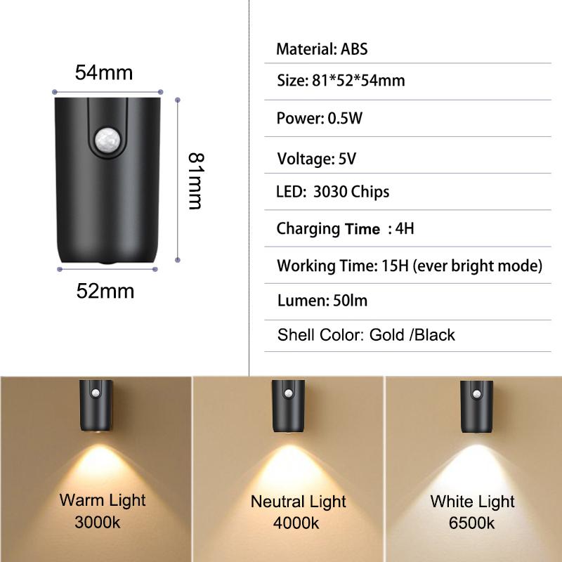 17 Models Remote Control Wall Light Touch Night Light 360 Degree Rotation Bedroom Bedside Light RGB Color Change Dimmable