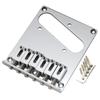 Musiclily Pro 10.8mm Modern Style Telecaster Bridge with Zinc Alloy 6-Way Saddles for Squier and Imported Telecaster Electric Guitars, Chrome