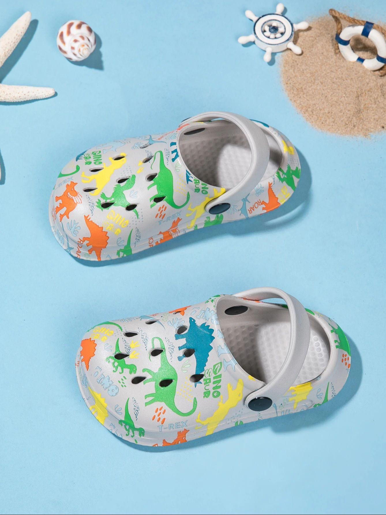 Summer Boys Fashion Leisure Outdoor Beach Dinosaur Hole Shoes 24