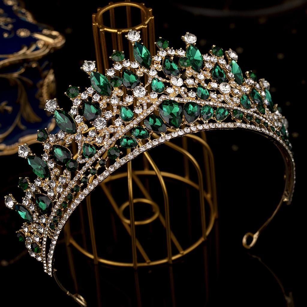 Hot Sales Party Multicolour Tiaras and Crowns for Women Crystal Princess Crown Rhinestone Hair Jewelry Headpieces Bridesmaid