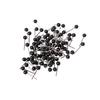 100 Stück Glasaugen 4 bis 14 mm Nadelfilz-Set, schwarze Bohnen, Puppen, Puppen, Basteln