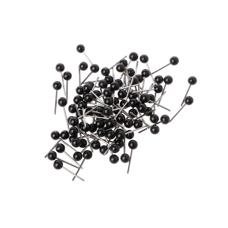 100 Stück Glasaugen 4 bis 14 mm Nadelfilz-Set, schwarze Bohnen, Puppen, Puppen, Basteln