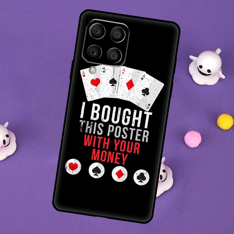 Poker Cards Cover For Samsung Galaxy M32 M52 M12 M13 M33 M23 M53 M15 M55 M31 M51 M14 M34 M54 M20 Case