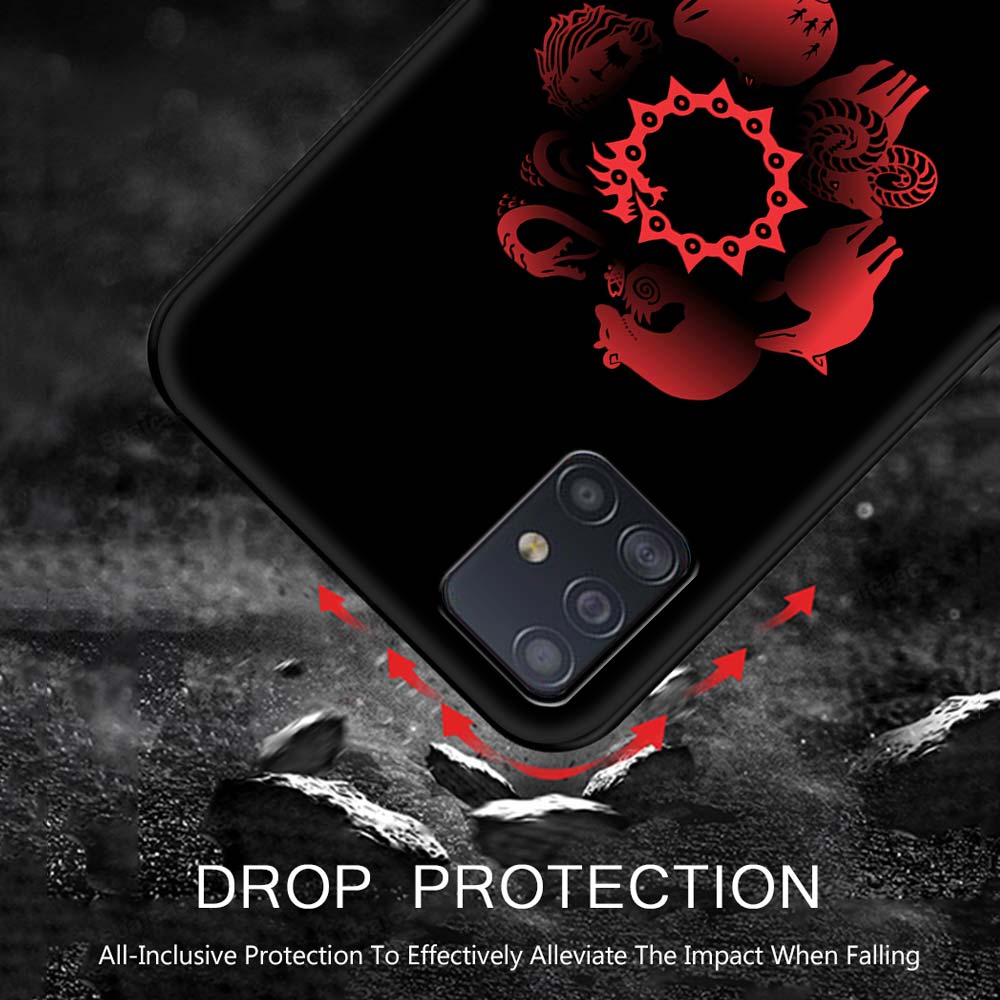 Etui na telefon anime Siedem Grzechów Głównych dla Samsunga Galaxy A51 A71 A21S A12 A11 A31 A52 A41 A32 5G A72 A02S Pokrowiec z silikonu TPU