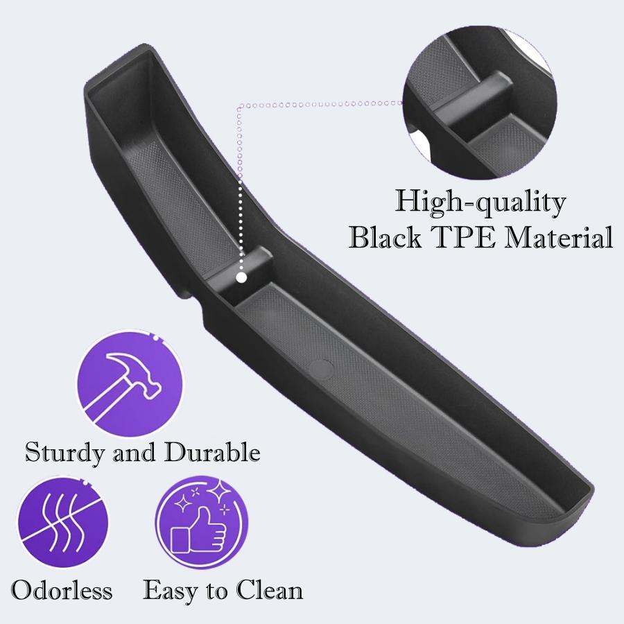 4PCS TPE Side Door Box Trays For Tesla Moldel Y Juniper Model 3 Highland Model Y/3 Door Storage Organizer Front Rear Door Trays