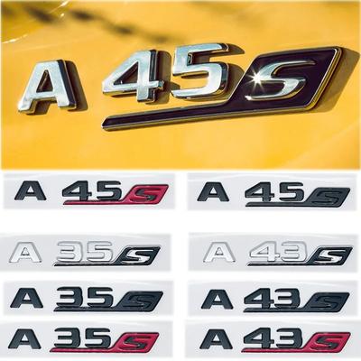 ABS Für Mercedes Benz A35 45 43 AMG W177 W176 A35 A45 A45S TURBO 4MATIC Auto Kofferraum Buchstaben Emblem Abzeichen Logo Aufkleber Zubehör