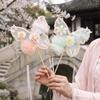 Decorative Butterfly Handheld Fan Handmade Dance Fan Ancient Flower Fan  Artistic Performance