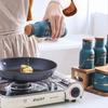 Kitchen Seasoning Box Set Oil Bottle Combination Creative Household Double Ceramic Seasoning Jar Salt Jar Seasoning Bottle