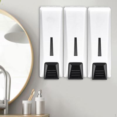Dispenser , 3 Chamber Shower Gel Dispenser, Wall Mount Soap Bath with