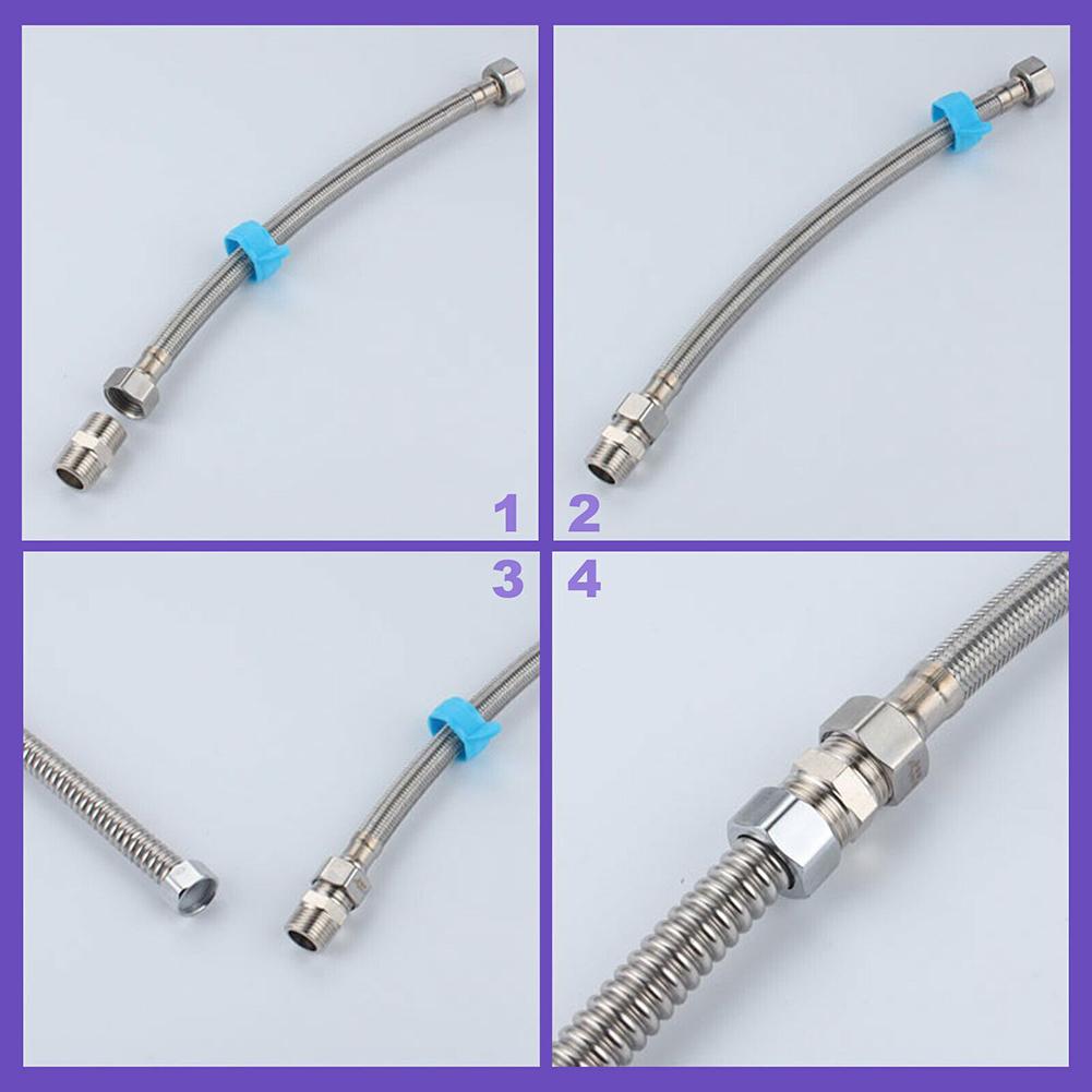 Hose Extension 1/2inch To 1/2inch 2pcs Stainless Steel Strong