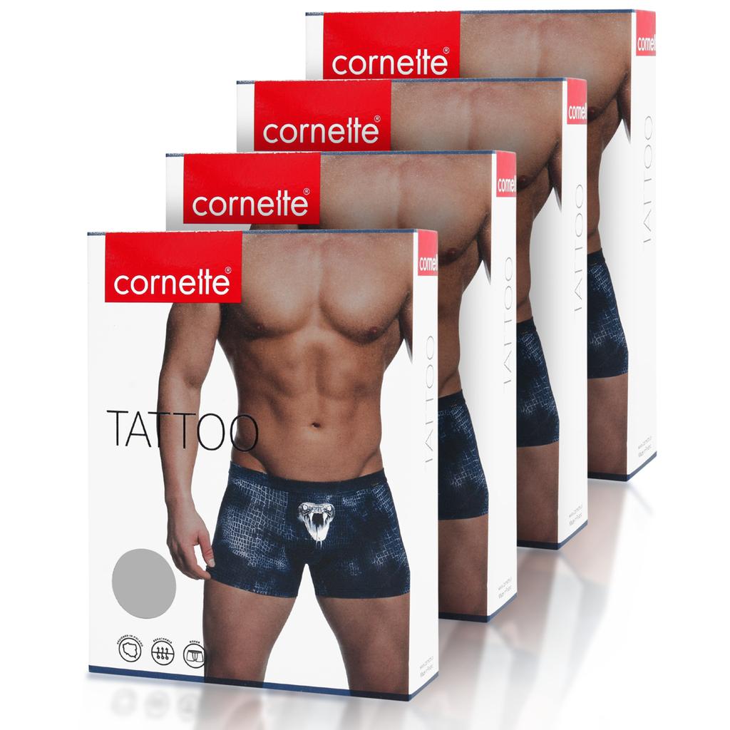 Cornette Pánské přiléhavé bavlněné boxerky Mix 4 kusy
